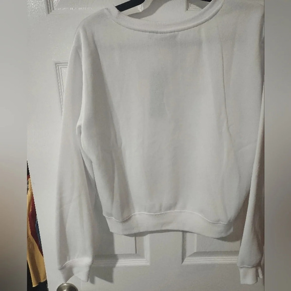 NWOT Barbie Holiday White and Red Long Sleeve Sweatshirt in Size L - Picture 7 of 8